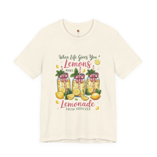 Double Sided Lemonade Coquette Shirt - Amalfi Coast Summer Vibes Tee - Vintage Italian Summer Graphic T-shirt - Botanical Lemonade Soft Cotton Top