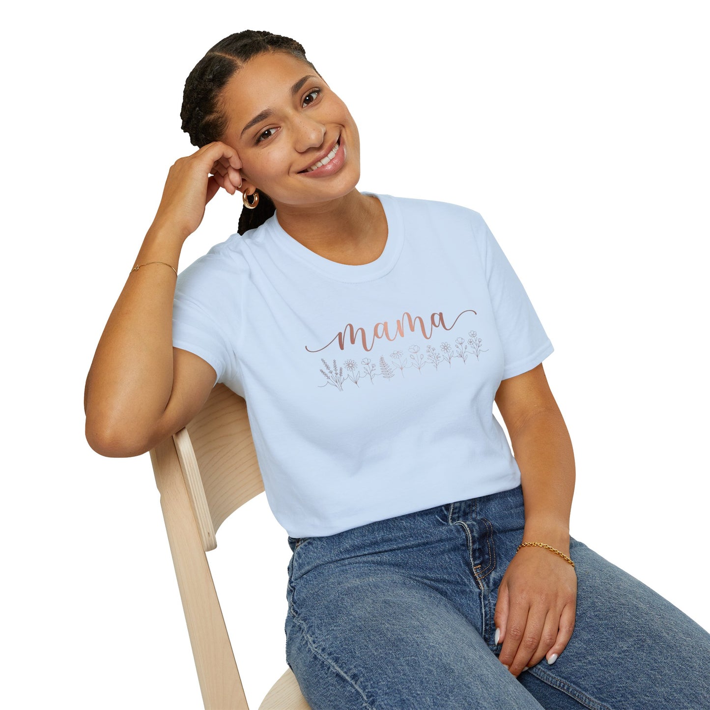 Mama Floral Script T-Shirt — Mother's Day Casual Tee