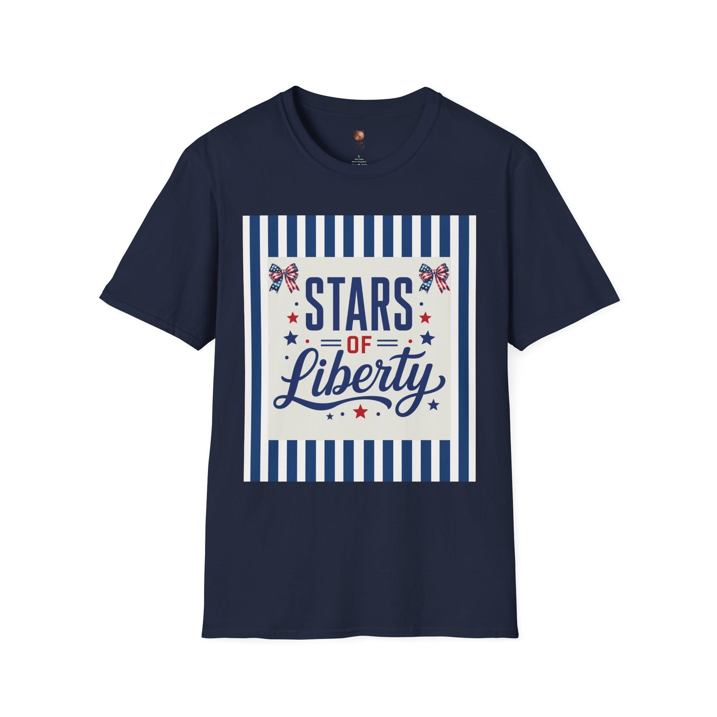 Patriotic Coquette Bow Shirt • Stars of Liberty T-Shirt • Aesthetic Americana Bow Tee • Cute 4th of July Coquette Shirt • Vintage USA Flag Premium Unisex Tee