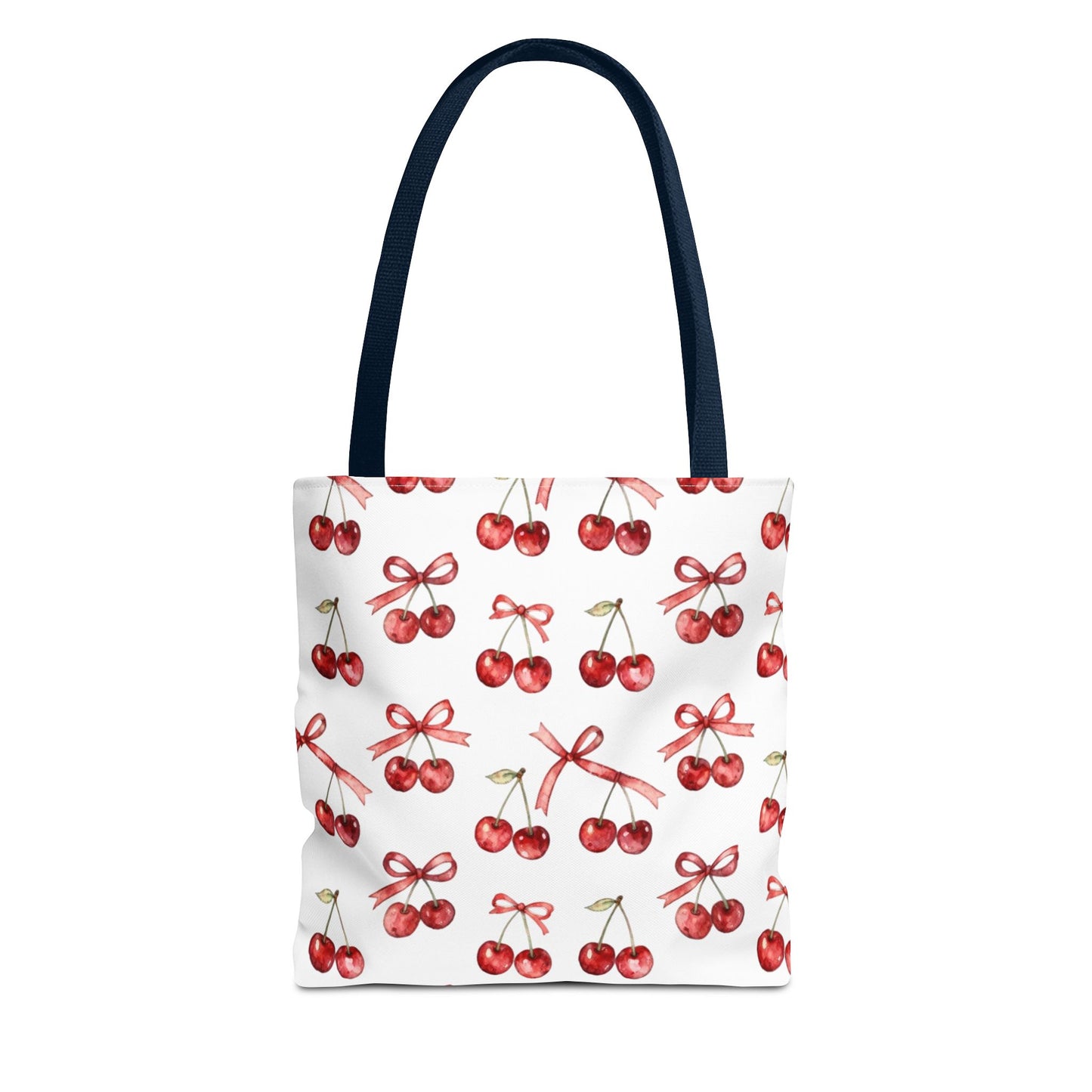 Cherry Pattern Tote Bag — Cute Red Cherry Print All-Over-Print Shopper