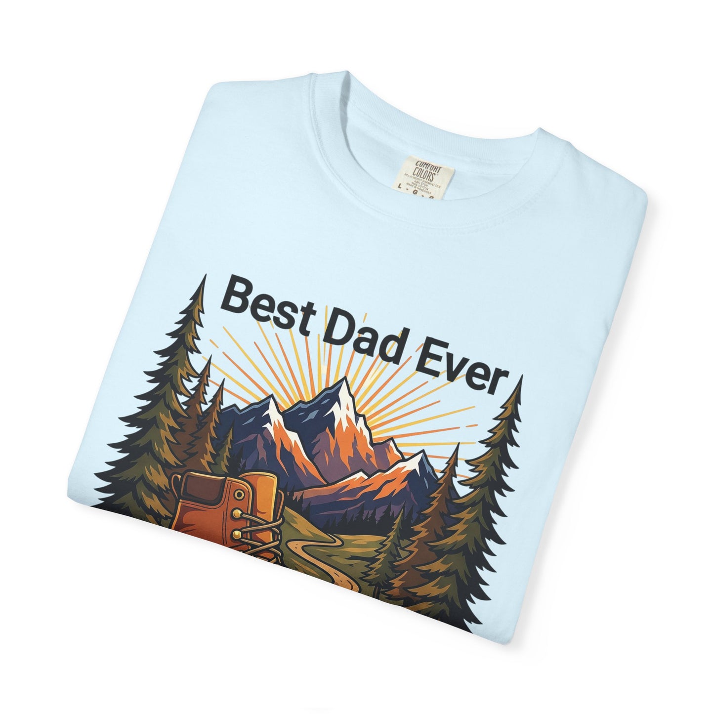 Hiking Dad Shirt • Adventure Awaits T-Shirt • Mountain Hiker Father's Day Gift • Premium Unisex Outdoor Tee • Best Dad Ever Camp Shirt