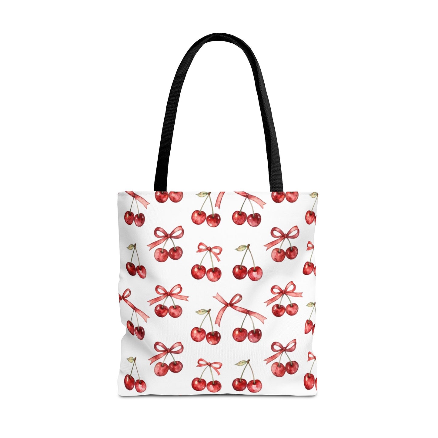 Cherry Pattern Tote Bag — Cute Red Cherry Print All-Over-Print Shopper