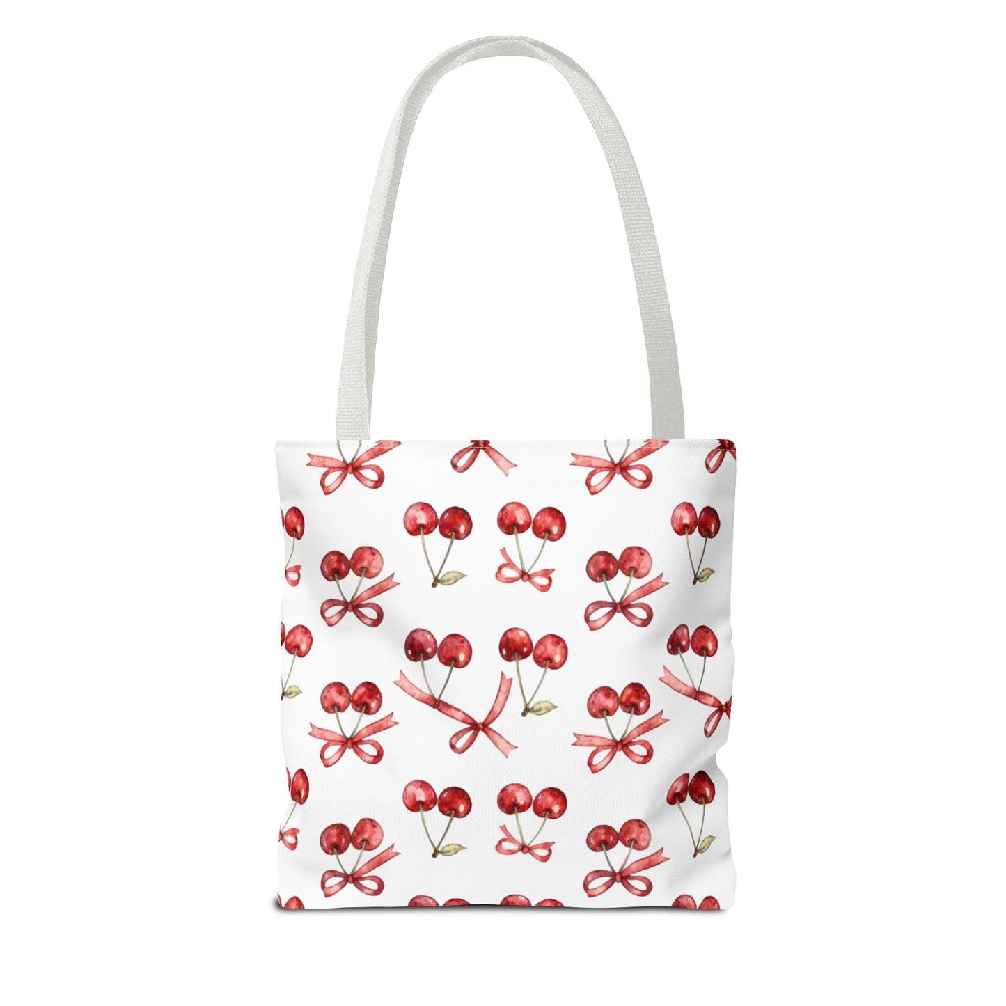 Cherry Pattern Tote Bag — Cute Red Cherry Print All-Over-Print Shopper