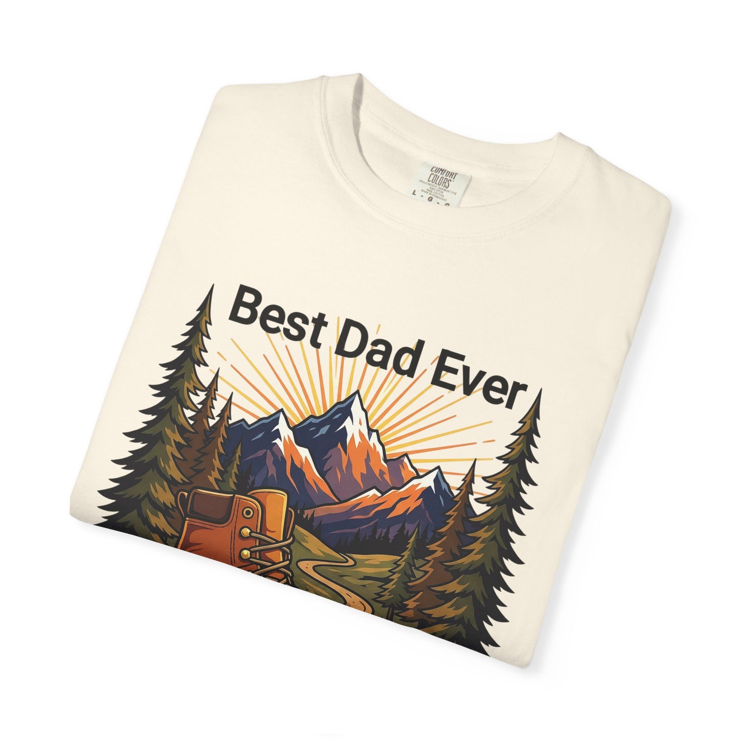 Hiking Dad Shirt • Adventure Awaits T-Shirt • Mountain Hiker Father's Day Gift • Premium Unisex Outdoor Tee • Best Dad Ever Camp Shirt