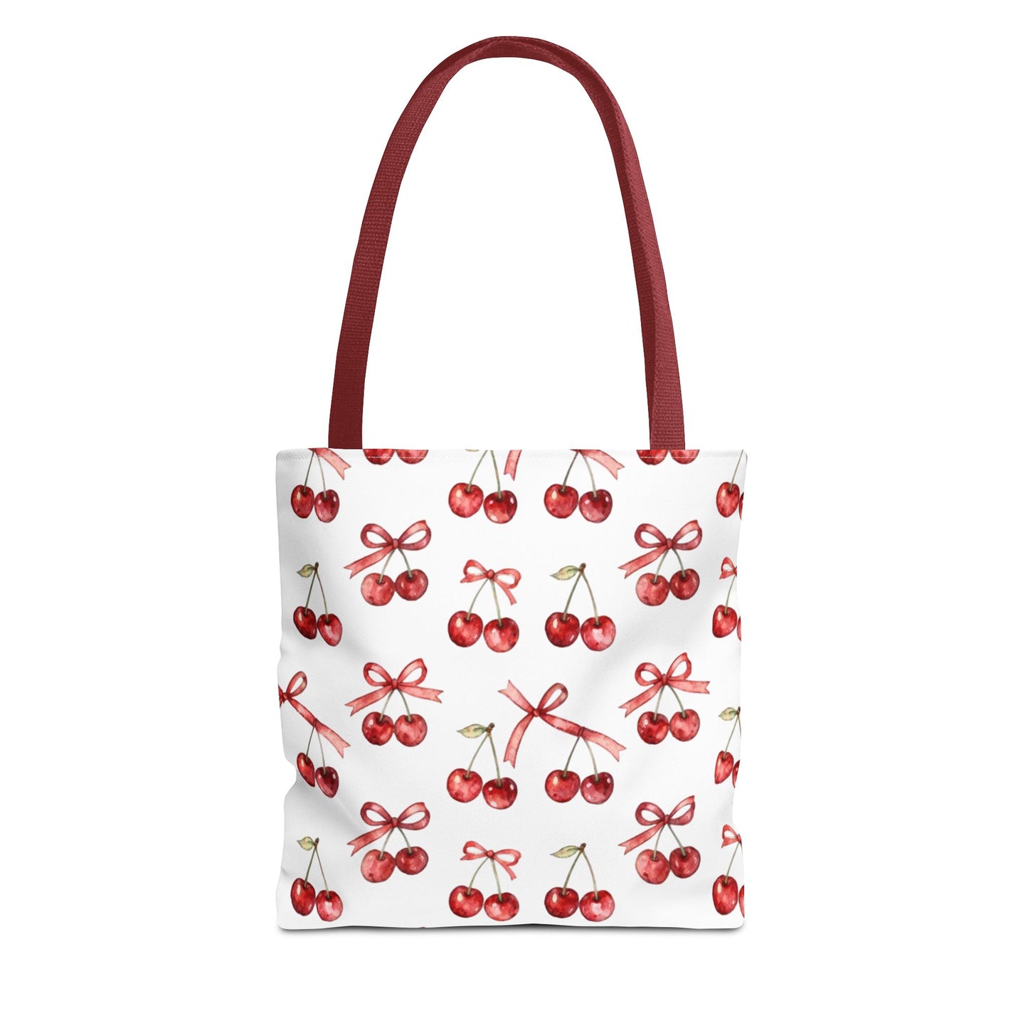 Cherry Pattern Tote Bag — Cute Red Cherry Print All-Over-Print Shopper