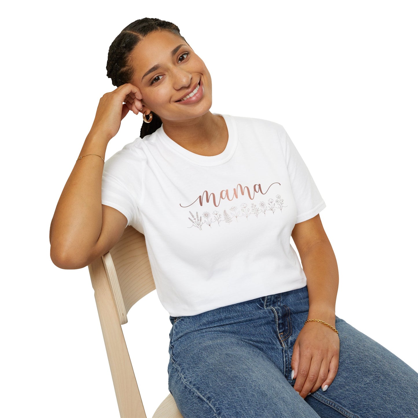 Mama Floral Script T-Shirt — Mother's Day Casual Tee