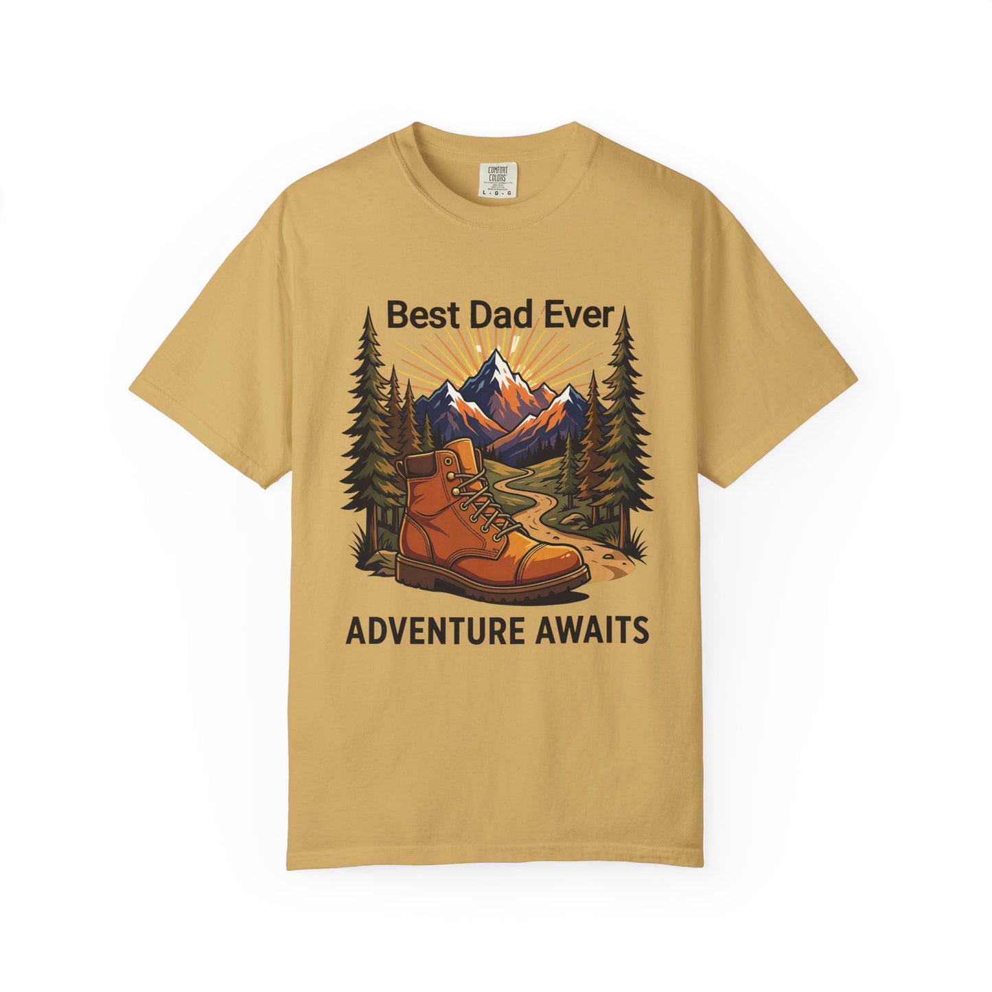 Hiking Dad Shirt • Adventure Awaits T-Shirt • Mountain Hiker Father's Day Gift • Premium Unisex Outdoor Tee • Best Dad Ever Camp Shirt