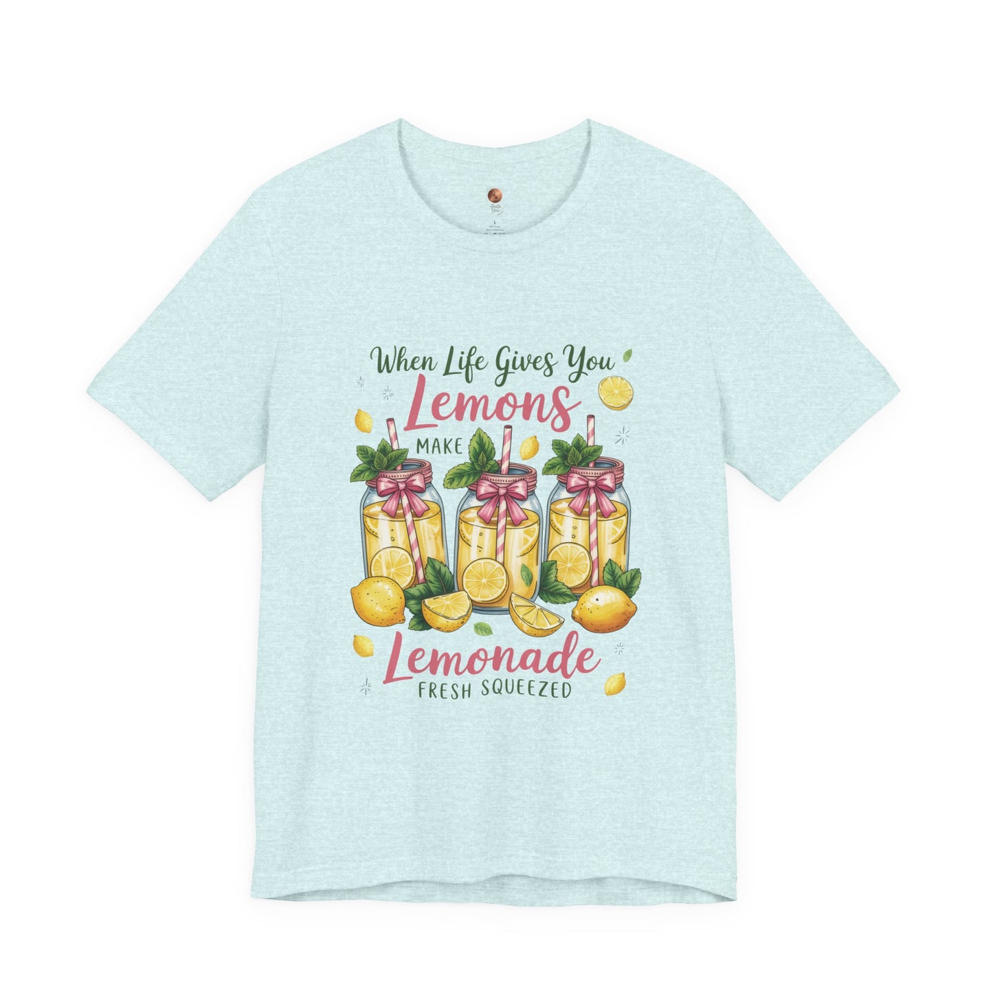 Double Sided Lemonade Coquette Shirt - Amalfi Coast Summer Vibes Tee - Vintage Italian Summer Graphic T-shirt - Botanical Lemonade Soft Cotton Top