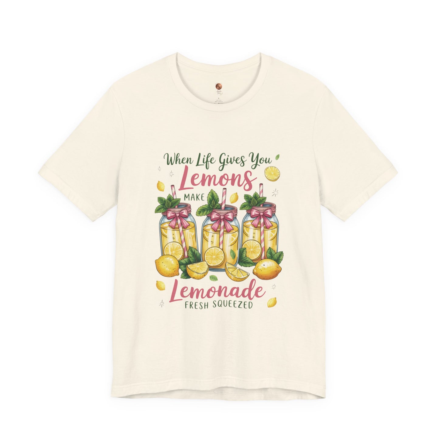 Double Sided Lemonade Coquette Shirt - Amalfi Coast Summer Vibes Tee - Vintage Italian Summer Graphic T-shirt - Botanical Lemonade Soft Cotton Top