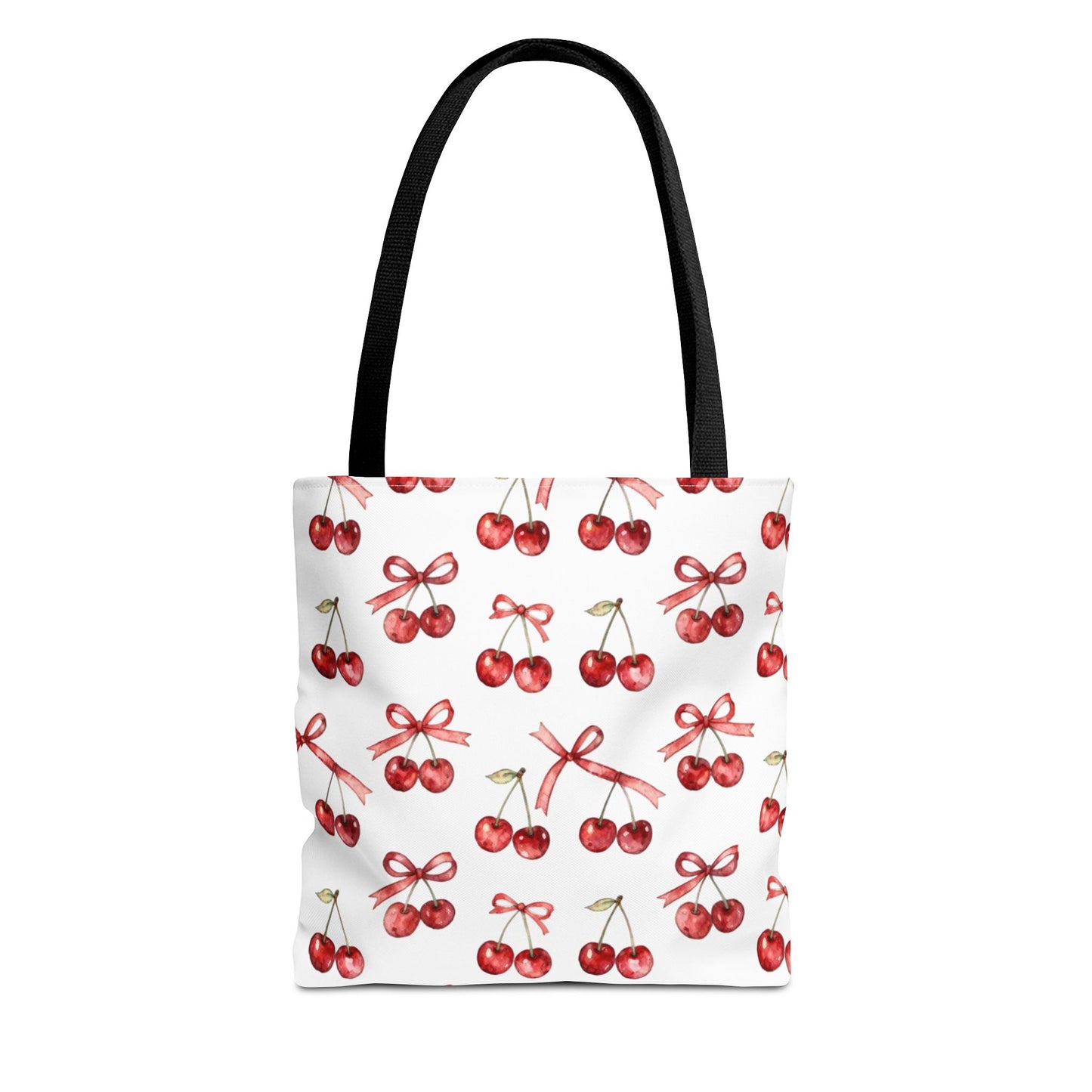 Cherry Pattern Tote Bag — Cute Red Cherry Print All-Over-Print Shopper
