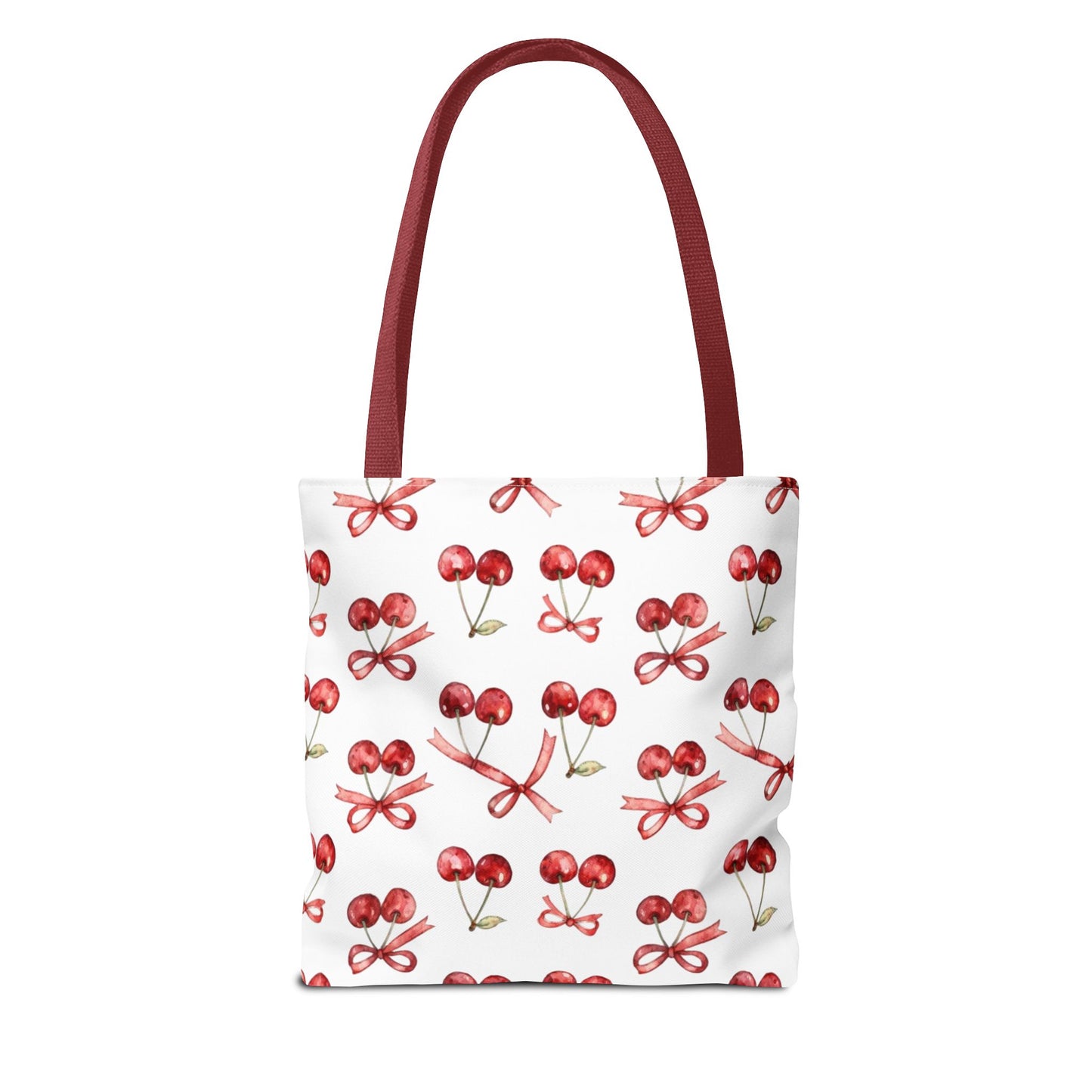 Cherry Pattern Tote Bag — Cute Red Cherry Print All-Over-Print Shopper