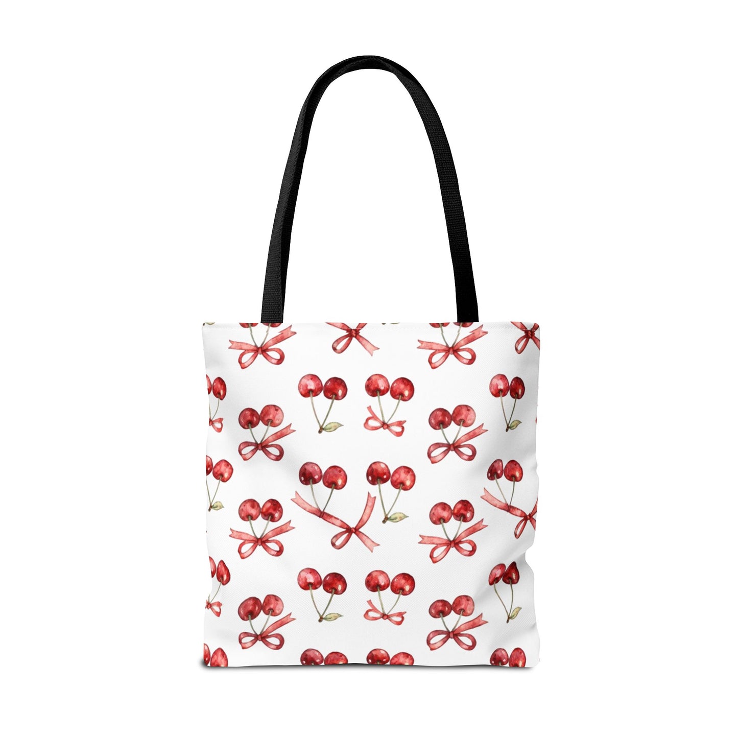 Cherry Pattern Tote Bag — Cute Red Cherry Print All-Over-Print Shopper
