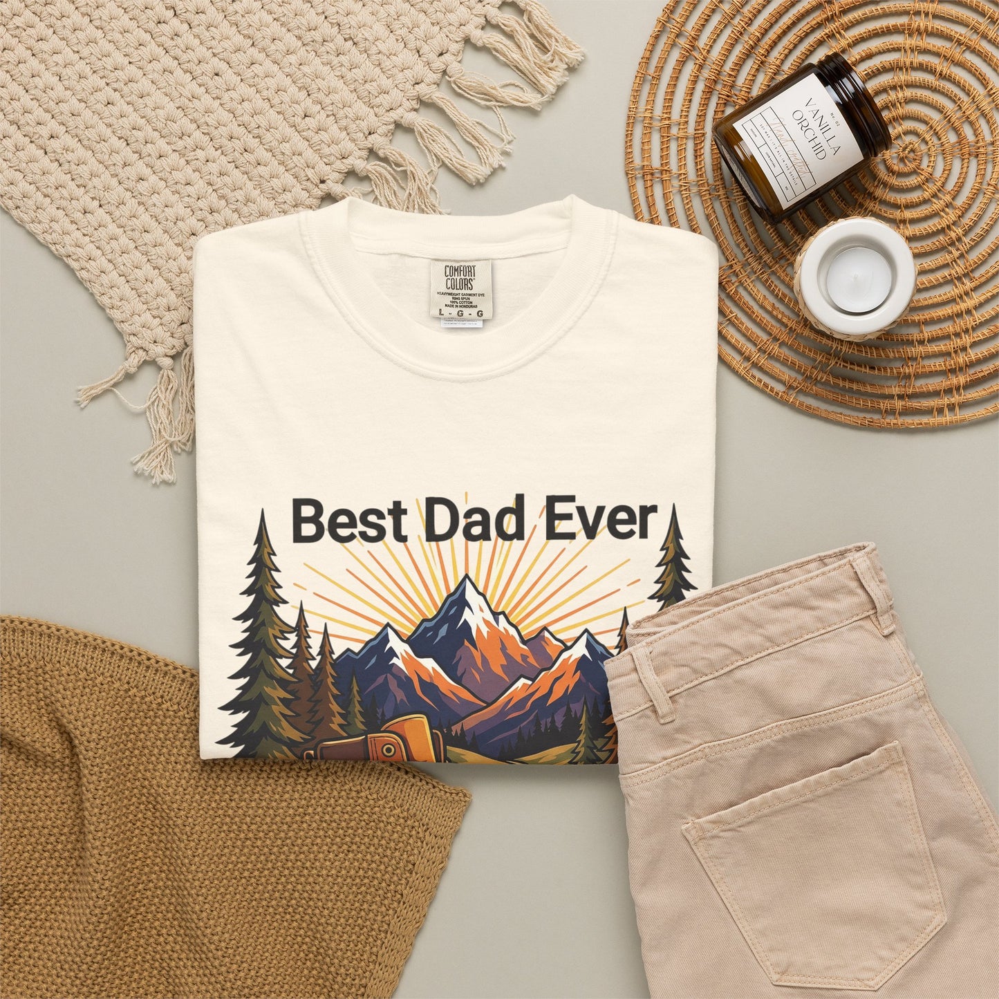 Hiking Dad Shirt • Adventure Awaits T-Shirt • Mountain Hiker Father's Day Gift • Premium Unisex Outdoor Tee • Best Dad Ever Camp Shirt