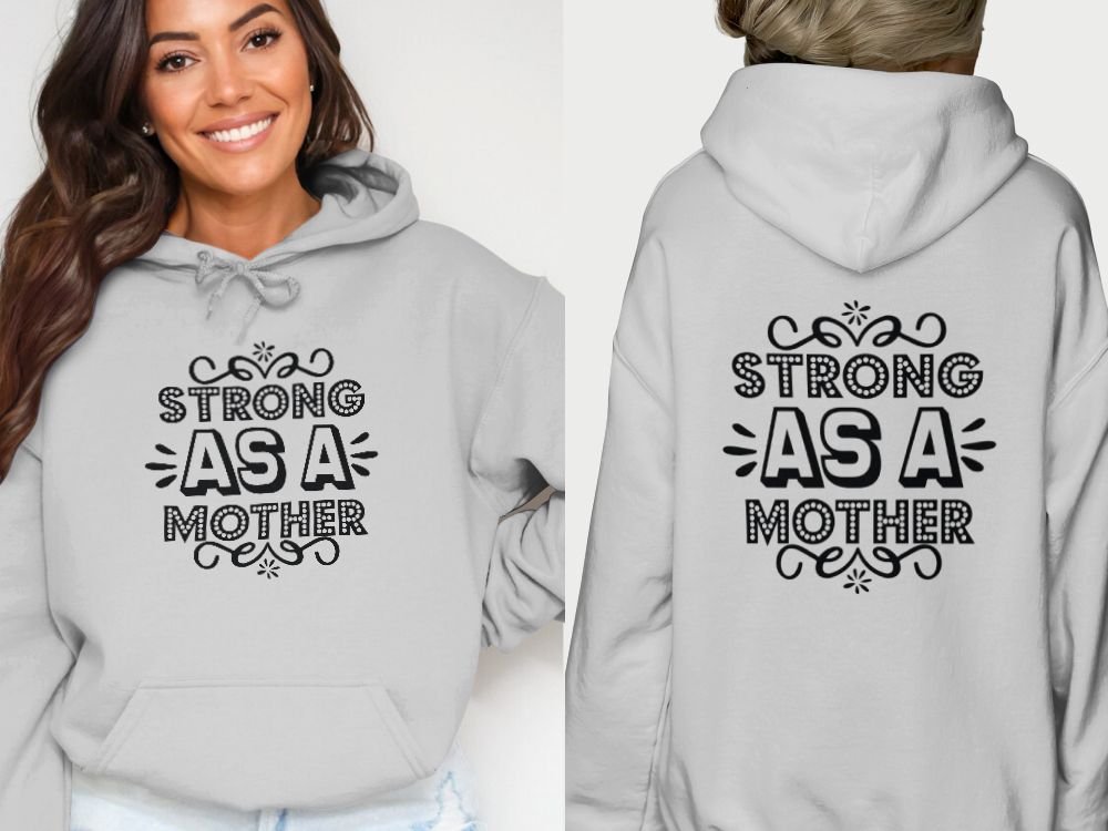Strong As A Mother Vintage Hoodie - Empowered Mom Sweatshirt - Mama Life Apparel - Mother's Day Gift - Aesthetic Feminist Mom Shirt