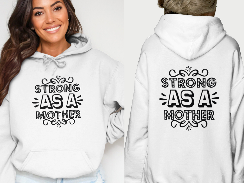 Strong As A Mother Vintage Hoodie - Empowered Mom Sweatshirt - Mama Life Apparel - Mother's Day Gift - Aesthetic Feminist Mom Shirt
