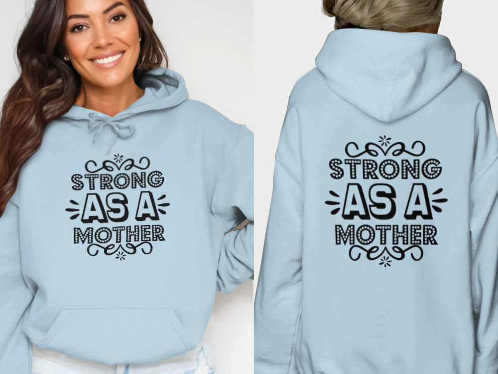 Strong As A Mother Vintage Hoodie - Empowered Mom Sweatshirt - Mama Life Apparel - Mother's Day Gift - Aesthetic Feminist Mom Shirt