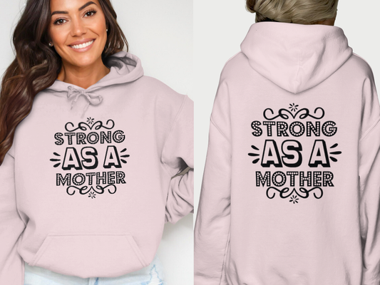 Strong As A Mother Vintage Hoodie - Empowered Mom Sweatshirt - Mama Life Apparel - Mother's Day Gift - Aesthetic Feminist Mom Shirt