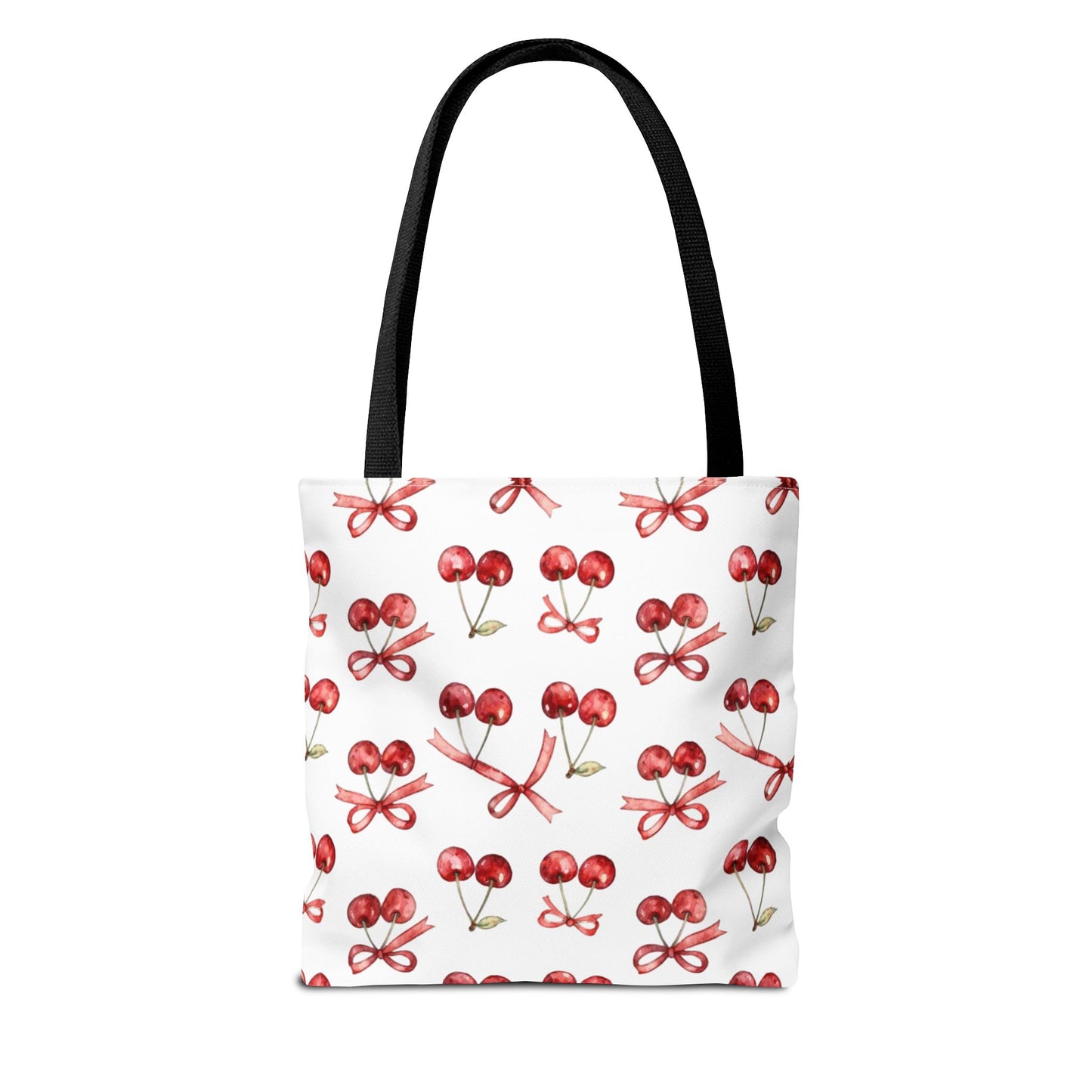 Cherry Pattern Tote Bag — Cute Red Cherry Print All-Over-Print Shopper