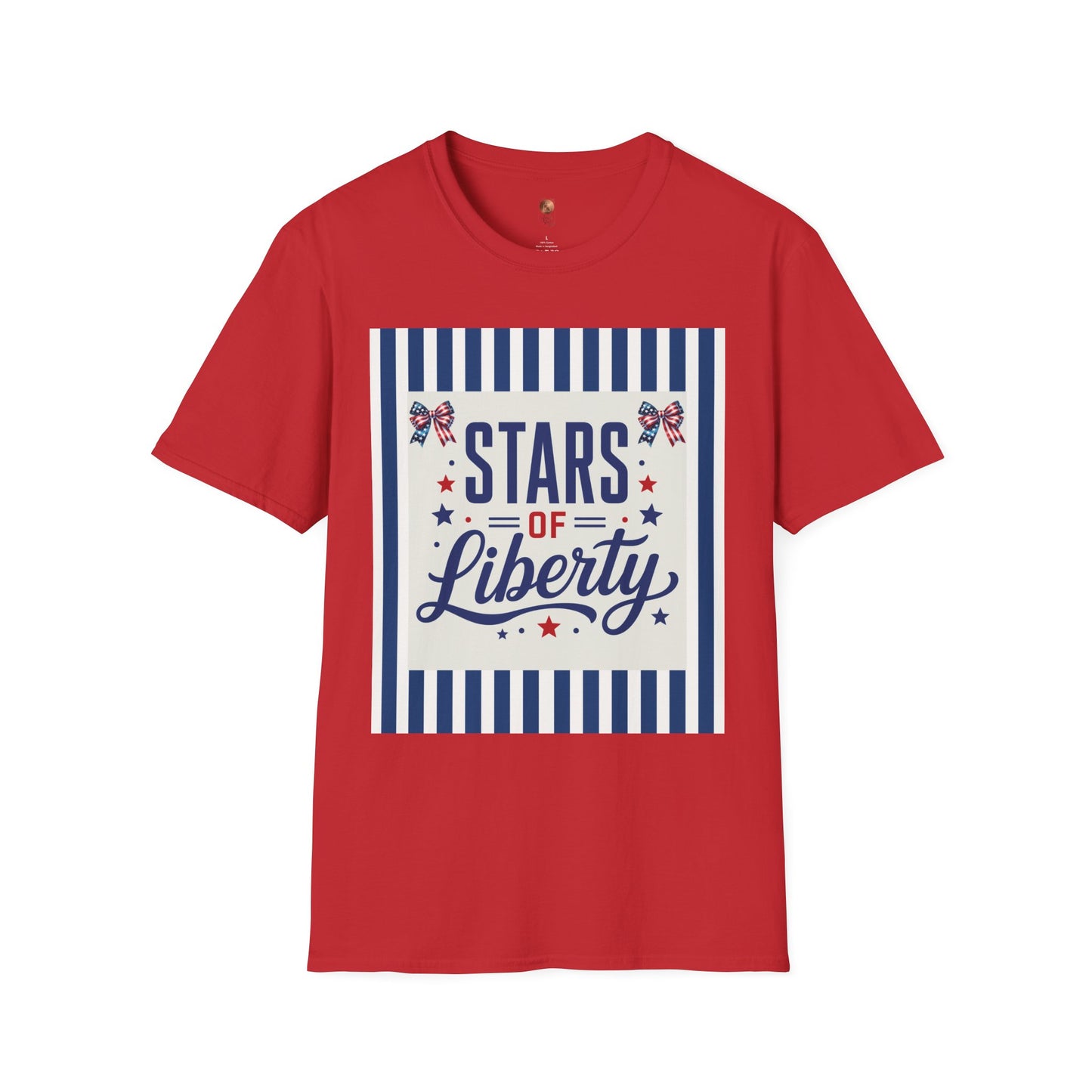 Patriotic Coquette Bow Shirt • Stars of Liberty T-Shirt • Aesthetic Americana Bow Tee • Cute 4th of July Coquette Shirt • Vintage USA Flag Premium Unisex Tee