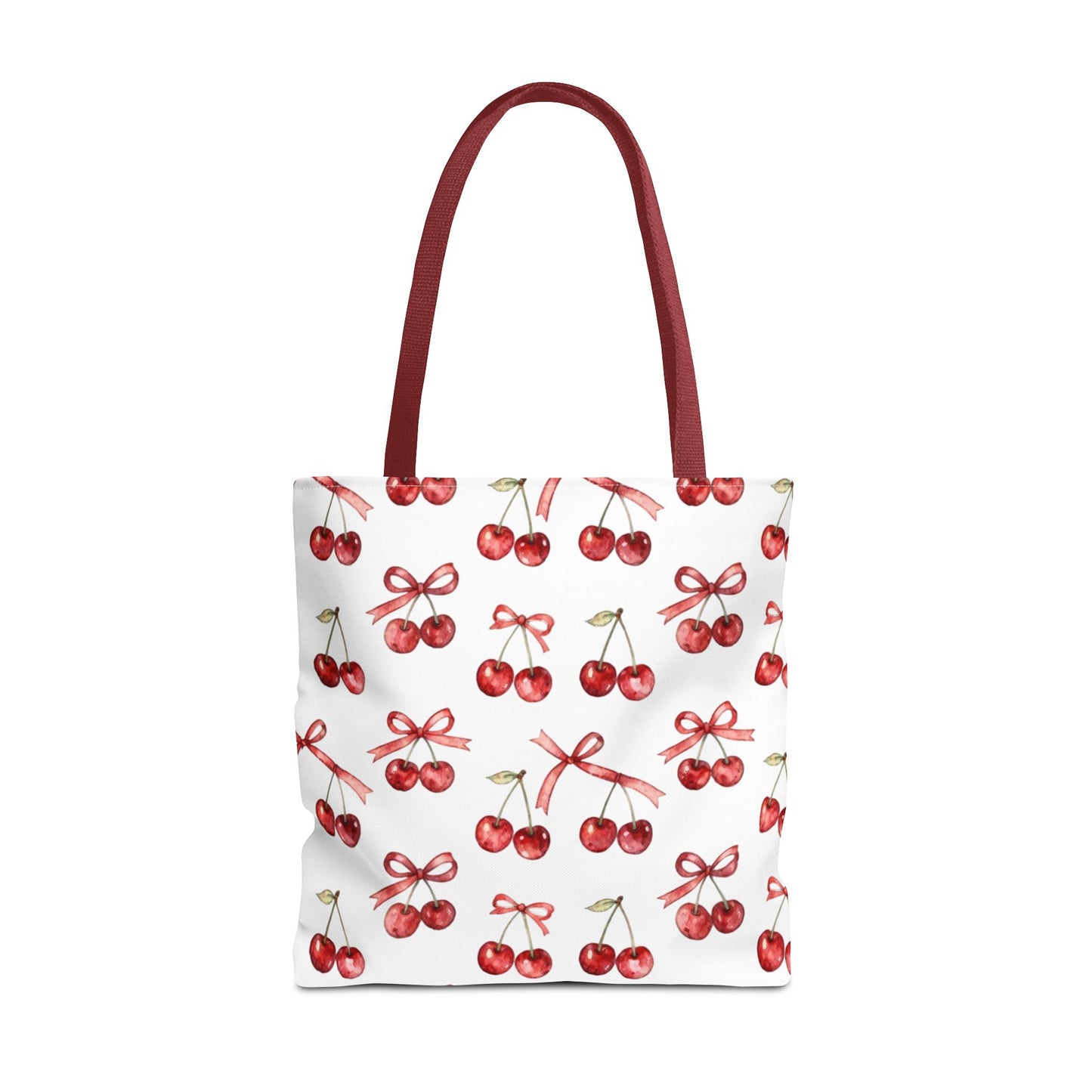 Cherry Pattern Tote Bag — Cute Red Cherry Print All-Over-Print Shopper