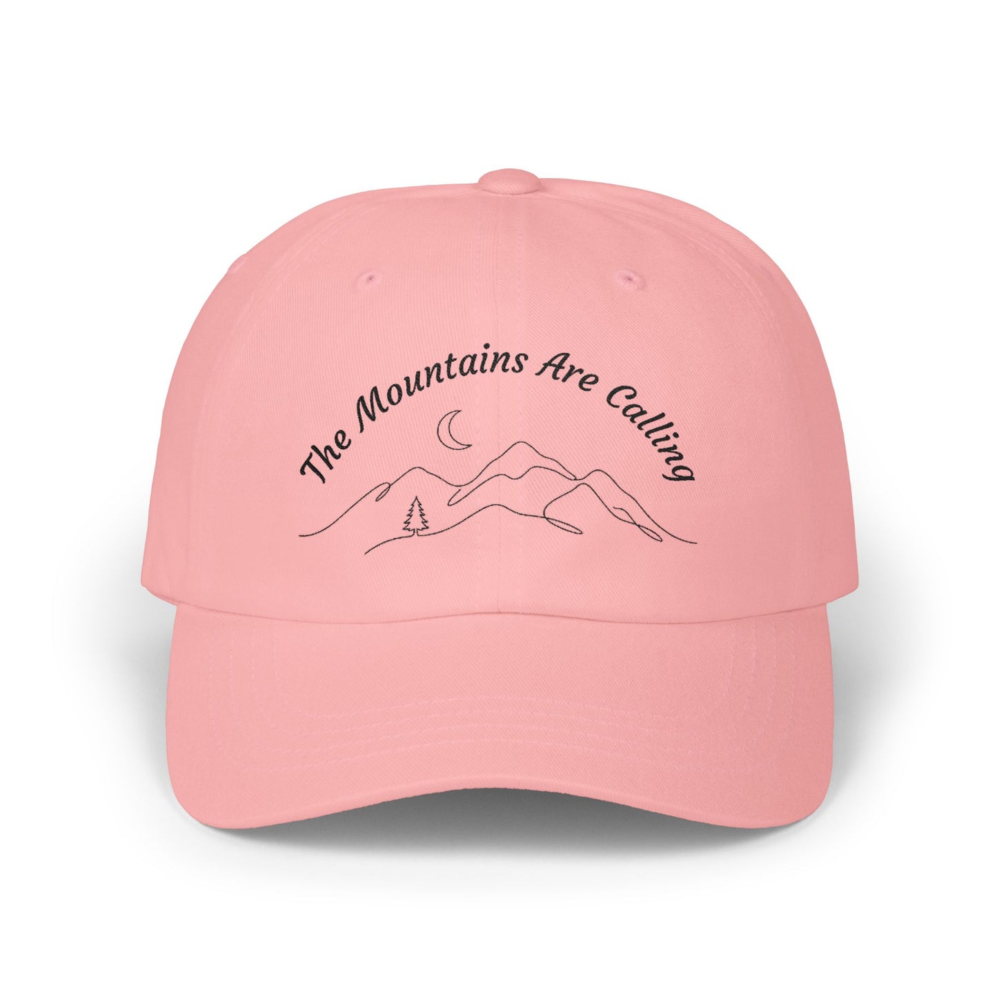 Minimalist Nature Embroidered Dad Hat • The Mountains Are Calling Hiking Cap • Aesthetic Outdoor Unisex Baseball Hat • Gift for Hiker Outdoor Lover