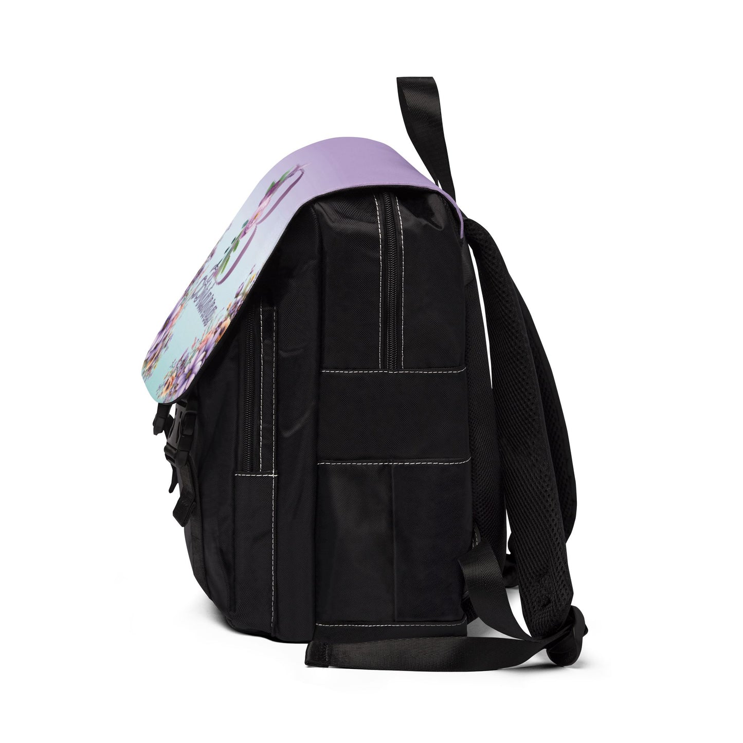 Personalized Floral Monogram Backpack — "Brianna"