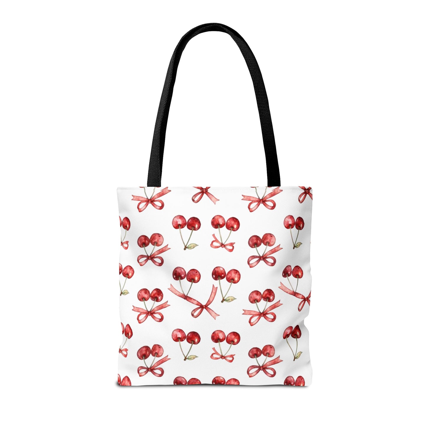 Cherry Pattern Tote Bag — Cute Red Cherry Print All-Over-Print Shopper