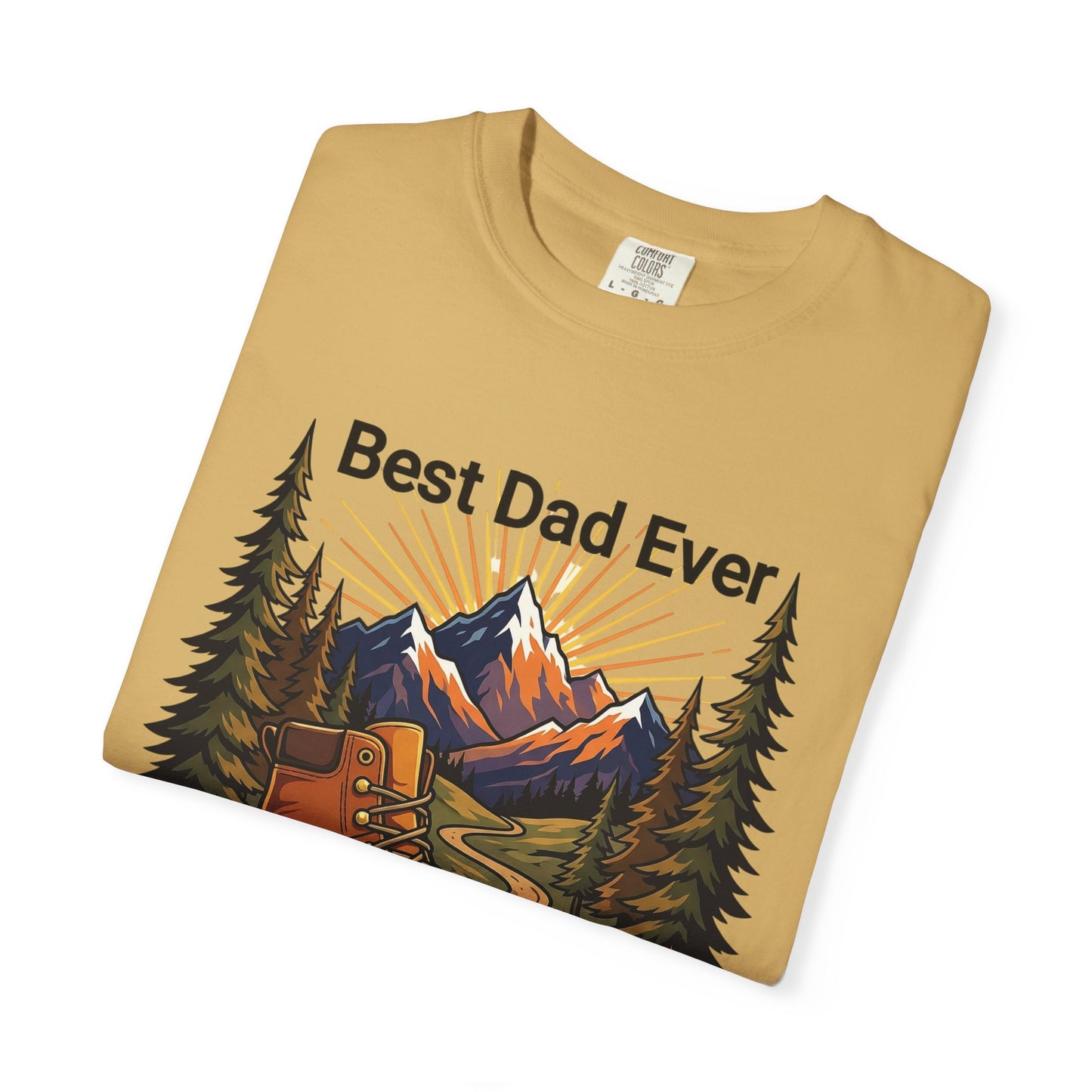 Hiking Dad Shirt • Adventure Awaits T-Shirt • Mountain Hiker Father's Day Gift • Premium Unisex Outdoor Tee • Best Dad Ever Camp Shirt