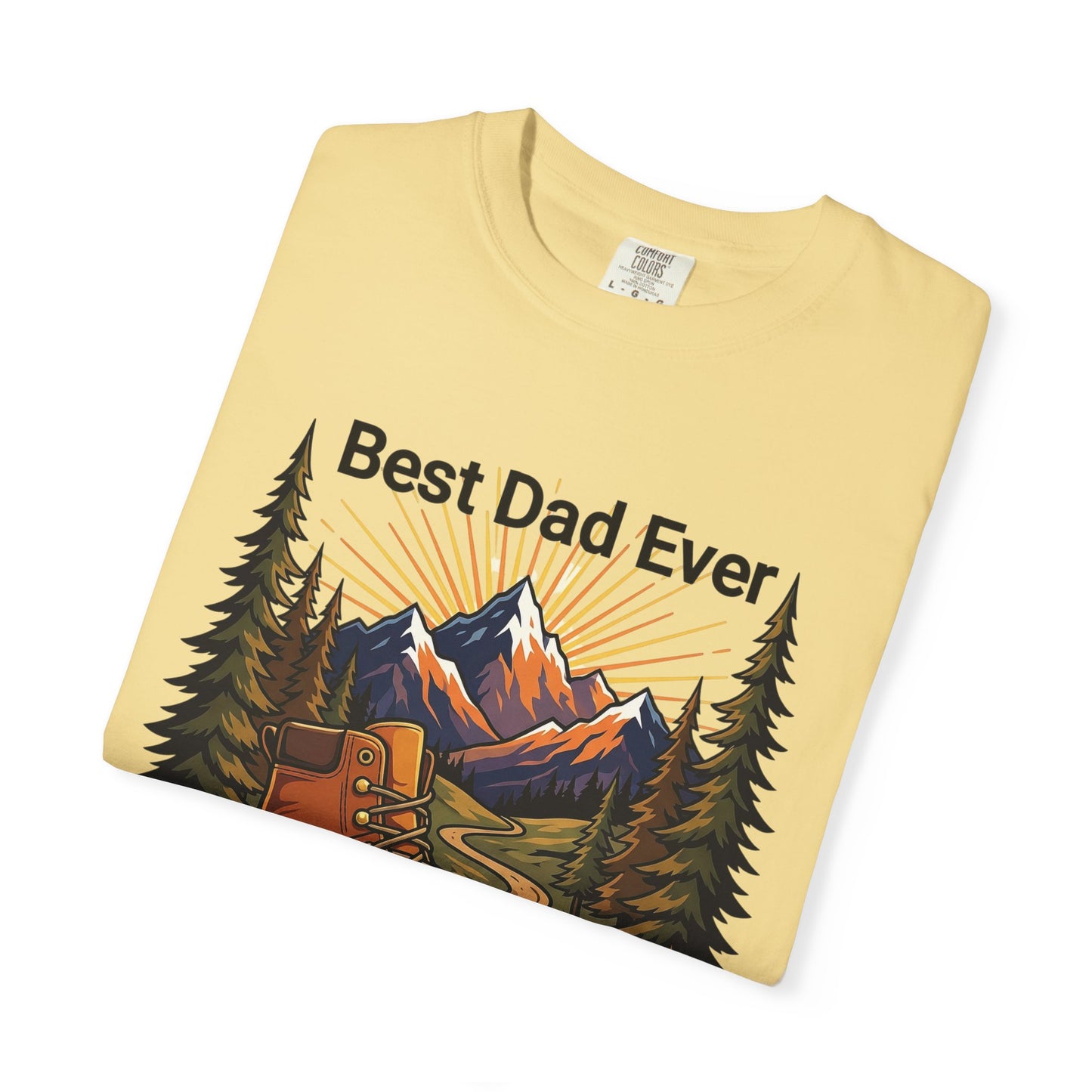 Hiking Dad Shirt • Adventure Awaits T-Shirt • Mountain Hiker Father's Day Gift • Premium Unisex Outdoor Tee • Best Dad Ever Camp Shirt