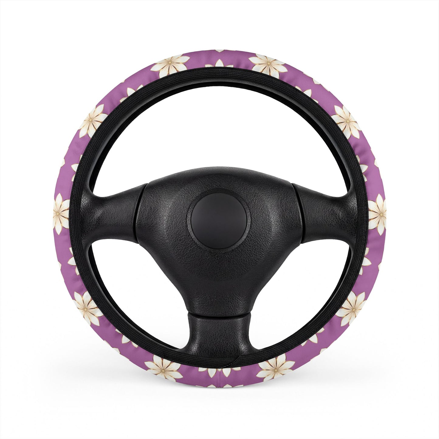 Coquette Floral Steering Wheel Cover | Cute Purple Flower Car Accessory