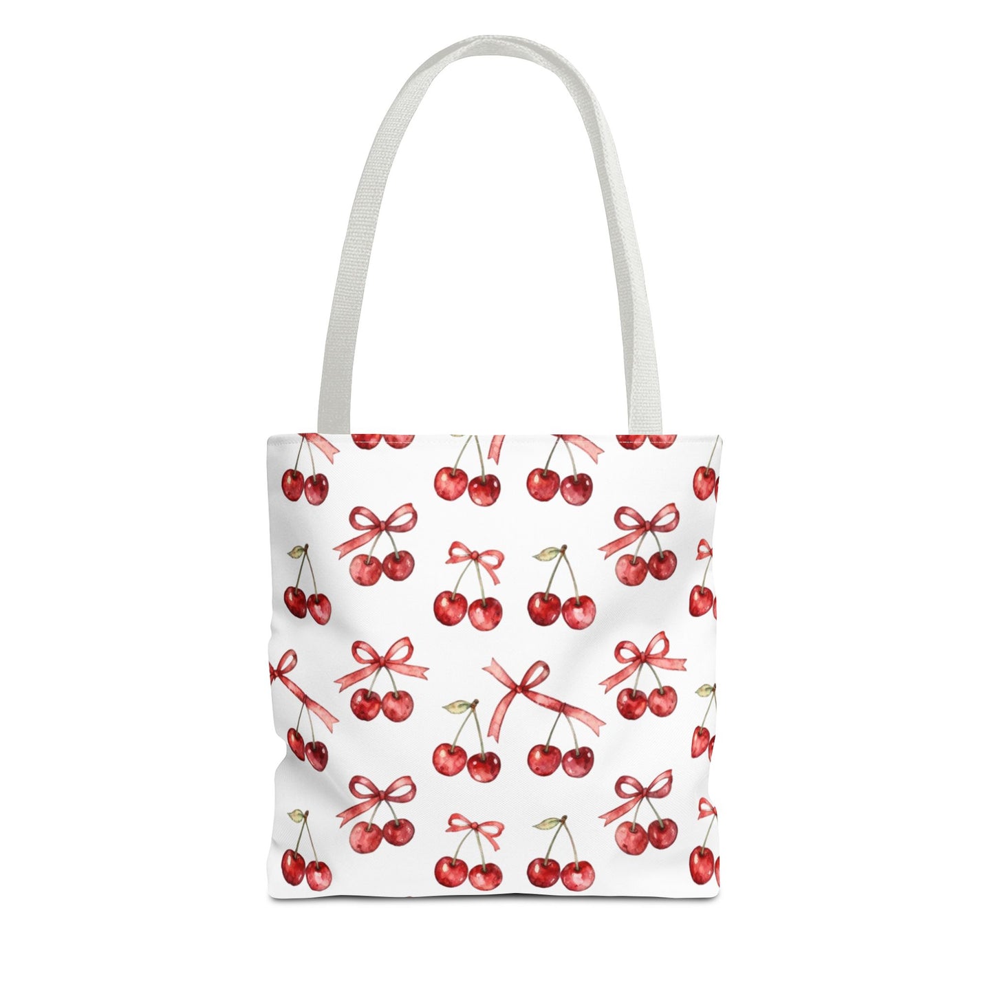Cherry Pattern Tote Bag — Cute Red Cherry Print All-Over-Print Shopper