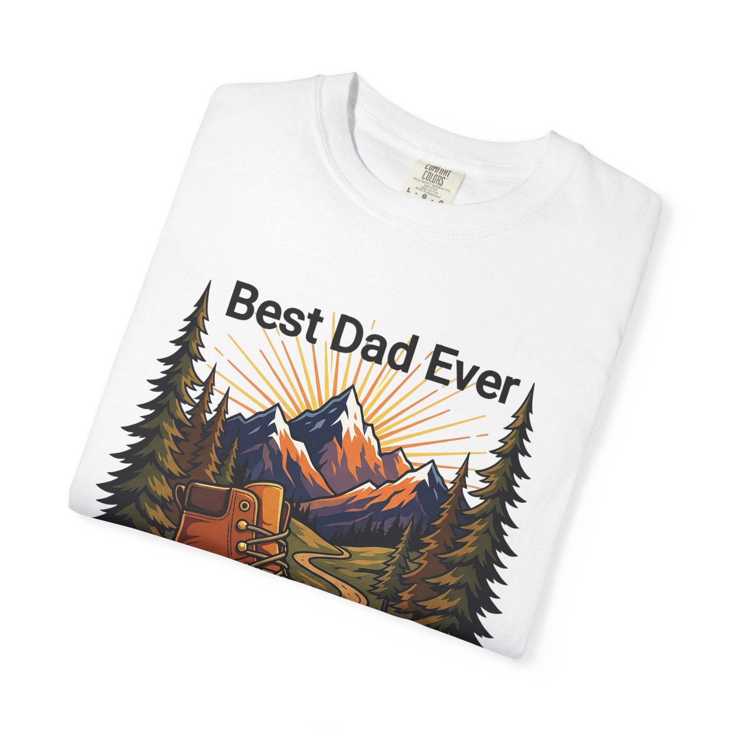 Hiking Dad Shirt • Adventure Awaits T-Shirt • Mountain Hiker Father's Day Gift • Premium Unisex Outdoor Tee • Best Dad Ever Camp Shirt