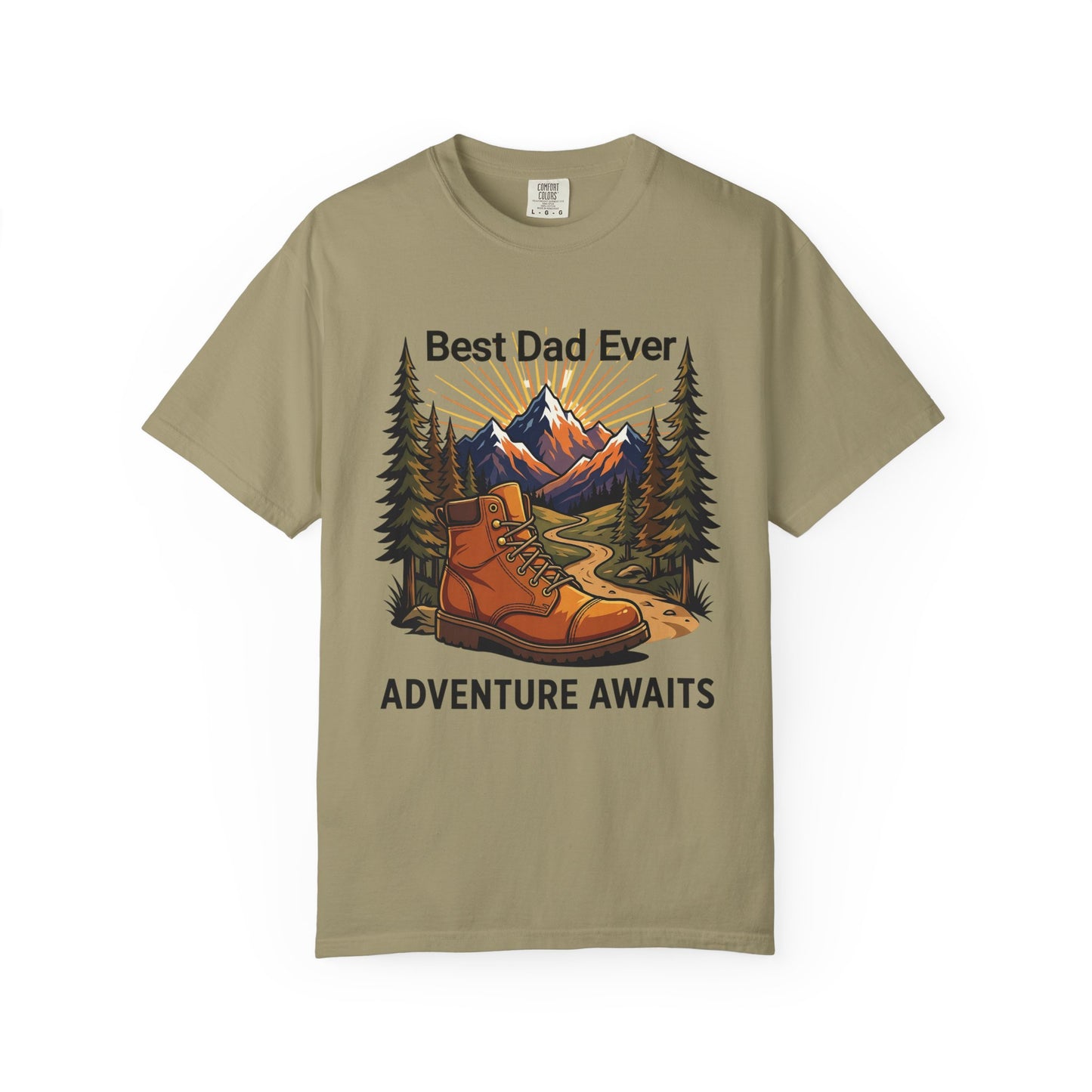 Hiking Dad Shirt • Adventure Awaits T-Shirt • Mountain Hiker Father's Day Gift • Premium Unisex Outdoor Tee • Best Dad Ever Camp Shirt
