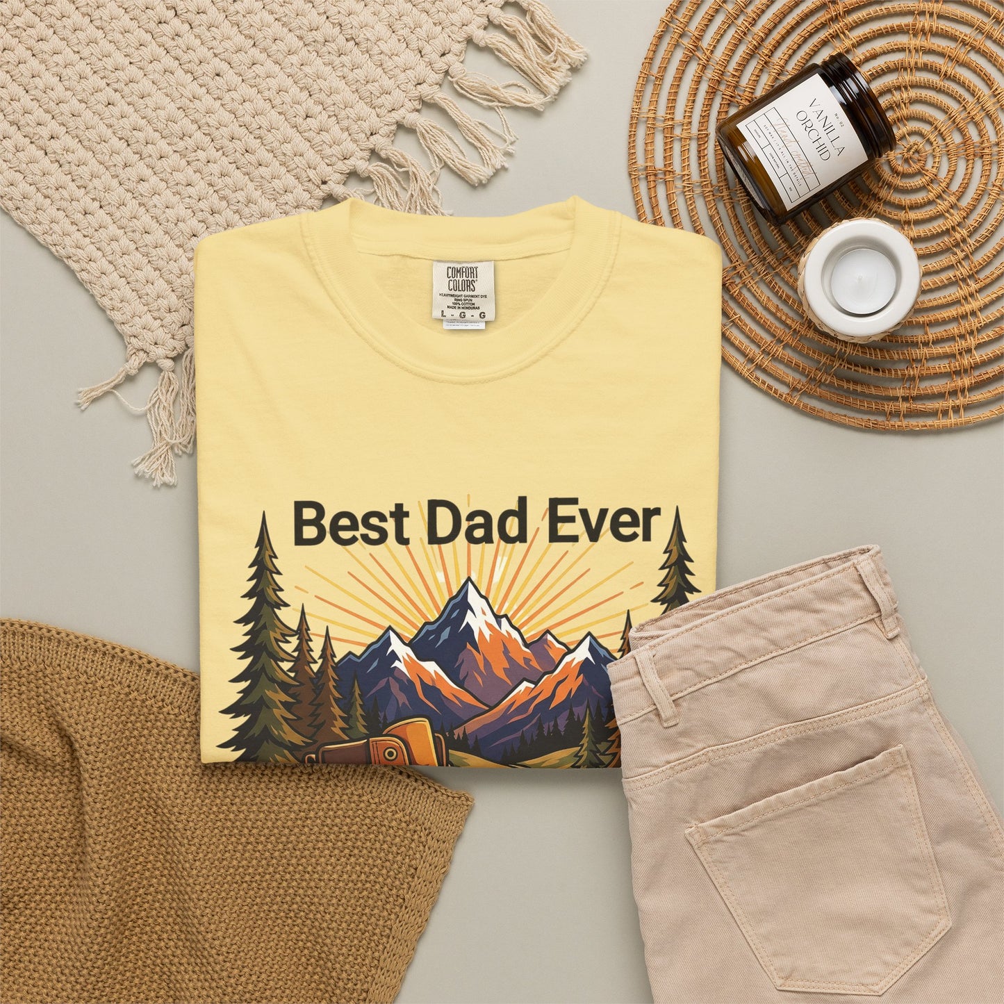 Hiking Dad Shirt • Adventure Awaits T-Shirt • Mountain Hiker Father's Day Gift • Premium Unisex Outdoor Tee • Best Dad Ever Camp Shirt