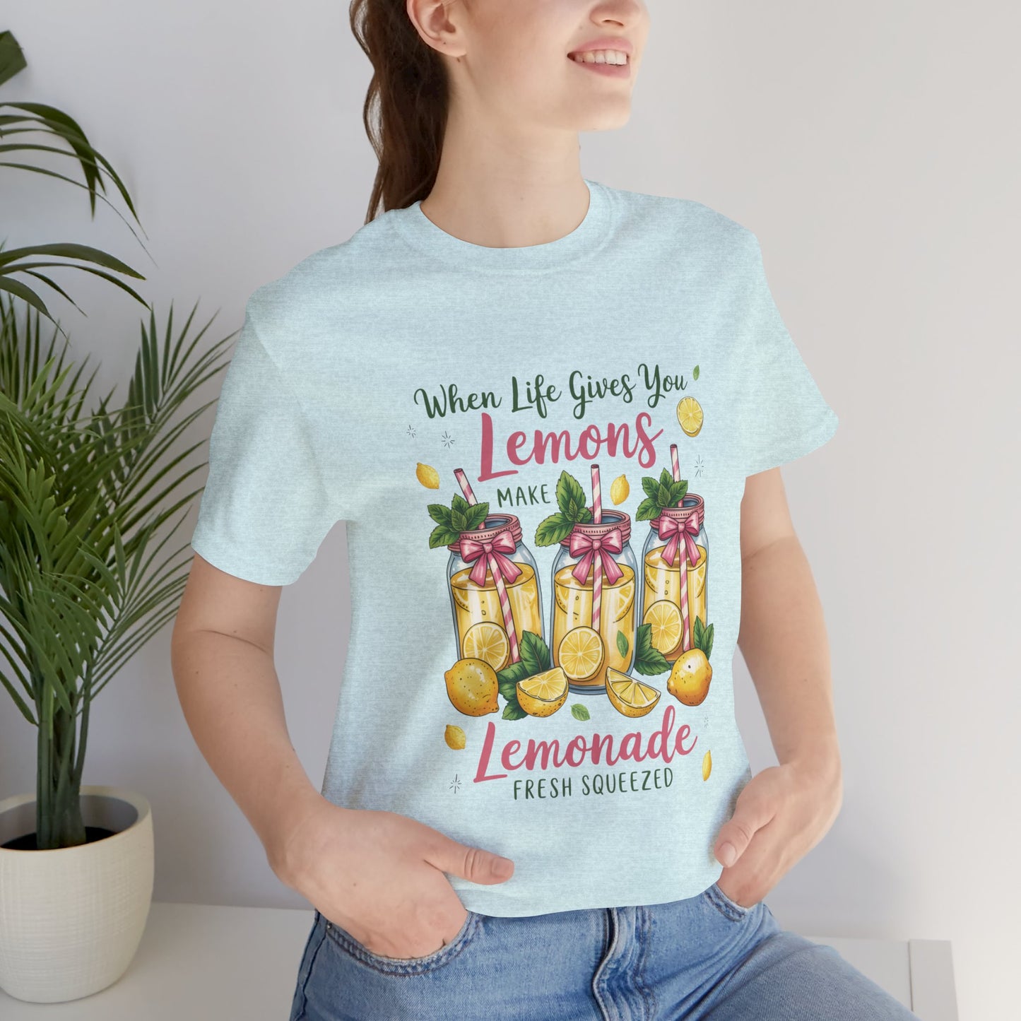 Double Sided Lemonade Coquette Shirt - Amalfi Coast Summer Vibes Tee - Vintage Italian Summer Graphic T-shirt - Botanical Lemonade Soft Cotton Top